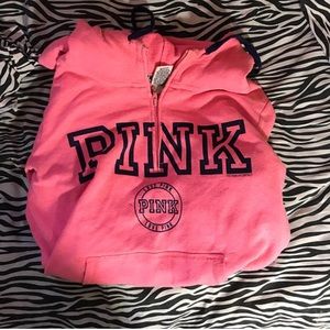 PINK 3/4 zip sweatshirt